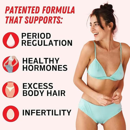 Happy Hormones PCOS Multivitamin Prebiotic Probiotic Blend Vaginal Health 120cap - Made in USA