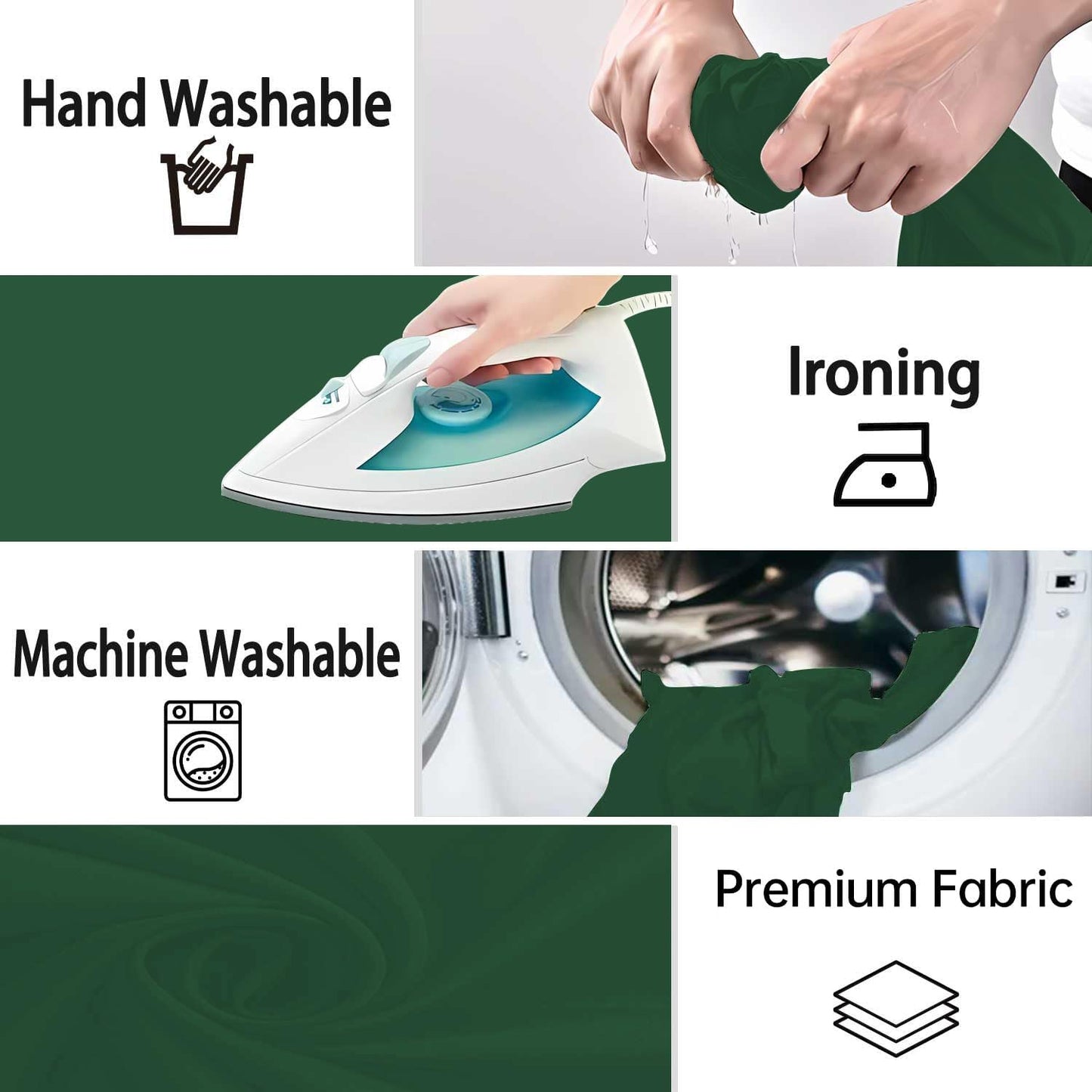 Dark Green Photography Backdrop for Photoshoot, Photo Backdrop Curtain, Perfect Dark Green Backdrops for Party Portrait Photoshoots Video Studio 10FTx20FT