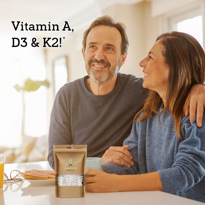 Organica DSO: ADK Vitamin Supplement - Vitamin D3 K2 and A - 90 Capsules - High Potency ADK Complex for Bone Health and Heart Health Support
