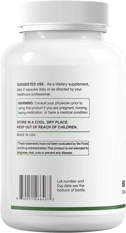 HUJ ADK Supplement, 60 Capsules, Calcium, Vitamins A, D3, K2 (MK-7)