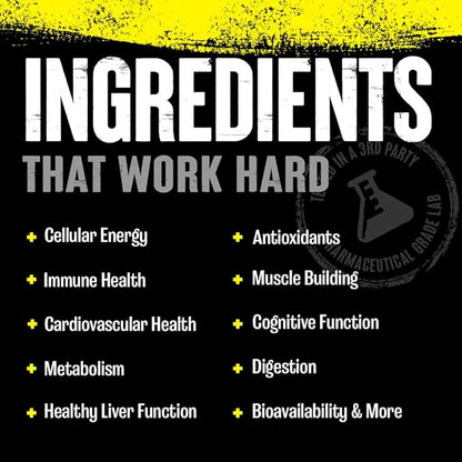 Animal Pak - Convenient All-in-One Vitamin & Supplement Powder - Zinc, Vitamins C, B, D, Amino Acids, Immune Support, Digestive Enzymes, and More - Daily Multivitamin for Women & Men - 60 Scoops