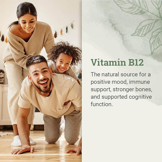 Organic Vegan Vitamin B12 Sublingual Liquid Supplement - 2500mcg Methylcobalamin Drops for Natural Energy, Metabolism Health and Immune System Support - 1 Fl Oz