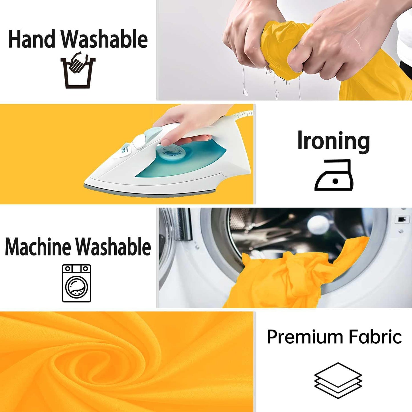 Yellow Photo Backdrop, Photo Booth Portrait Photography Backdrops, Studio Yellow Backdrop for Photoshoot Streaming Video Shooting 10x20ft