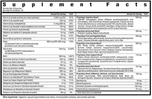 Seeking Health Optimal Multivitamin Plus, Active B Vitamins and L-5-MTHF, Riboflavin, B6, Bioavailable Folate and B12, CoQ10, Methylation Support, Vegetarian (240 Capsules)