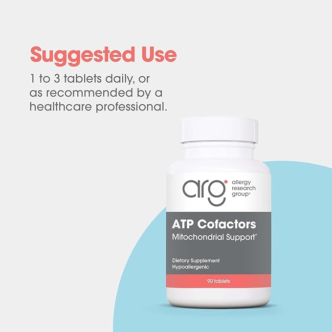 Optimox ATP Cofactors Supplement - Vitamin B Complex for Men & Women, Vitamin B2, Vitamin B3, 100mg Riboflavin, 500mg Niacin, High Potency Tablets - 90 Count