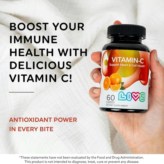 Vitamin C 250mg Gummies for Kids & Adults | antioxidants & Immune Support Supplement | Hair, Skin and Nails Vitamins for Women & Men | Vegen & Free from GMO & Gluten - 250mg VIT C/Dose - 120 ct