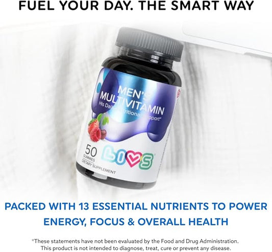 Men’s Multivitamins Gummies | Chewable Multivitamins for Men Health, Iron & Immune Support | Daily Vitamins with Zinc, Vitamin D3, B12, Biotin & More | Gluten Free & Vegan Gummy Vitamins – 50 Ct