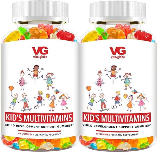 Kids Complete Multivitamin Gummies - Vitamins A, C, E, D10, B6, B12, 120 Count (Pack of 2)