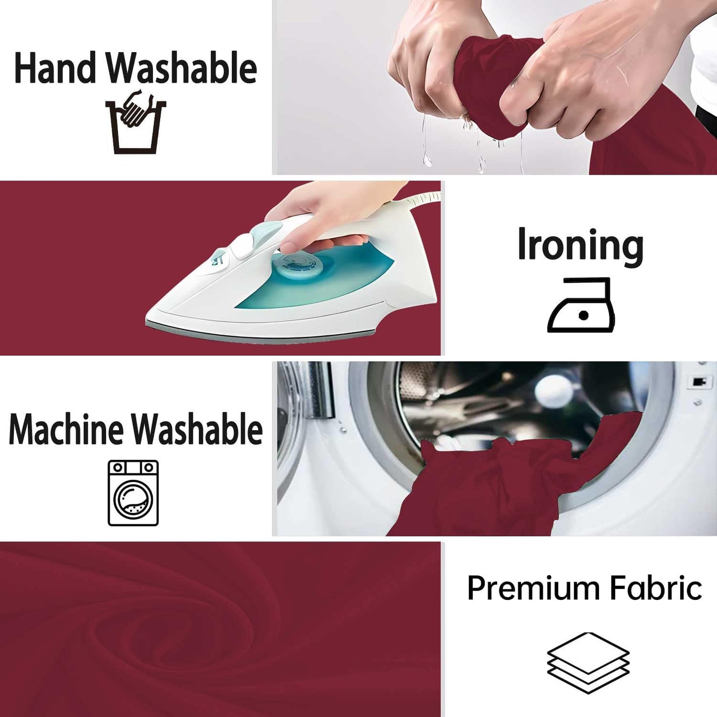 Wine Red Photography Backdrop for Photoshoot, Photo Backdrop Curtain, Perfect Wine Red Backdrops for Party Portrait Photoshoots Video Studio 10FTx10FT