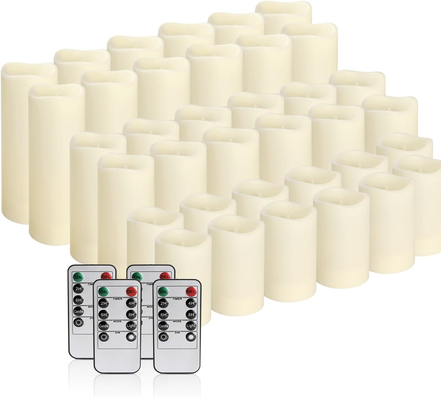 36Pack Flameless LED Candles, Waterproof for Indoor & Outdoor Use, Equipped with 10-Key Remotes & Timer, Ideal for Weddings, Table Decor, Festivals & Home Accents…