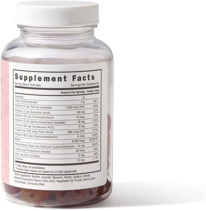 MAKE TIME - Sugar-Free Women’s Multivitamin Gummies - Daily Support with Vitamin A, C, D3, E, B6, B12, Folate, Biotin, Iodine & Zinc - Delicious & Easy to Take - 30 Servings