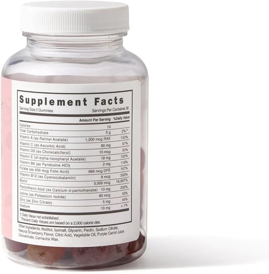 MAKE TIME - Sugar-Free Women’s Multivitamin Gummies - Daily Support with Vitamin A, C, D3, E, B6, B12, Folate, Biotin, Iodine & Zinc - Delicious & Easy to Take - 30 Servings