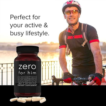 California Basics Vegan Fiber Supplement Capsules (500 Count) - Daily Dietary Chia Flaxseed Psyllium Husk - Normal Strength Digestive Support - Stool Hardener for Men
