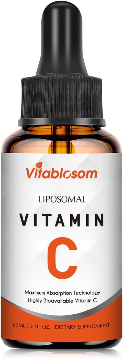 Liposomal Vitamin C Liquid Drops Supplement for Adults, Maximize VIT C, 60ml (1 Bottle)