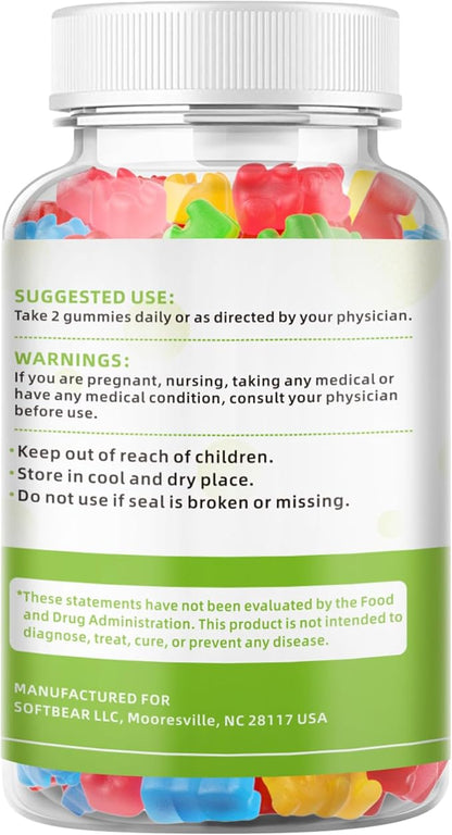 softbear Calcium Magnesium Zinc Gummies for Women, Calcium Magnesium Supplement Chewable Calcium 600 mg with Vitamin D3 for Bone Strength Vegan Mixed Fruit Flavor 60 Gummies