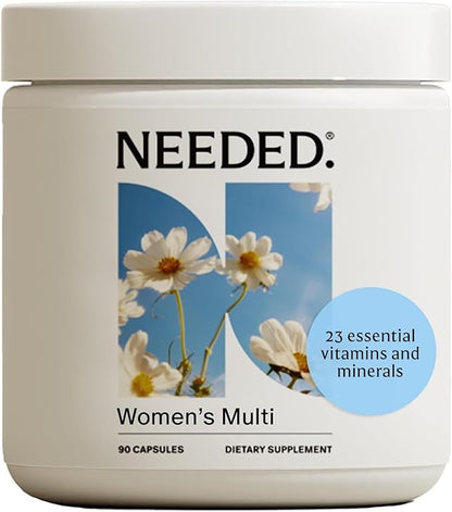 Needed. Multivitamin for Women with 23 Vitamins, Minerals and Antioxidants - Daily Womens Multivitamin - Vitamin B12, B6, D3, Choline, Calcium, Biotin, Magnesium, Folate and More (90 Count)