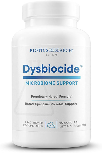 Biotics Research Dysbiocide Synergistic Botanical Blend Supports Normal Gut Health for Women & Men - Digestive Health Supplement - Supports Balanced Gut microbiome - 120 Capsules