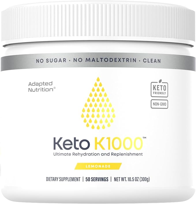 Hi-Lyte Keto K1000 Electrolyte Powder | Lemonade | Hydration Supplement Drink Mix | Boost Energy & Beat Leg Cramps | No Sugar, No Maltodextrin | 50 Servings