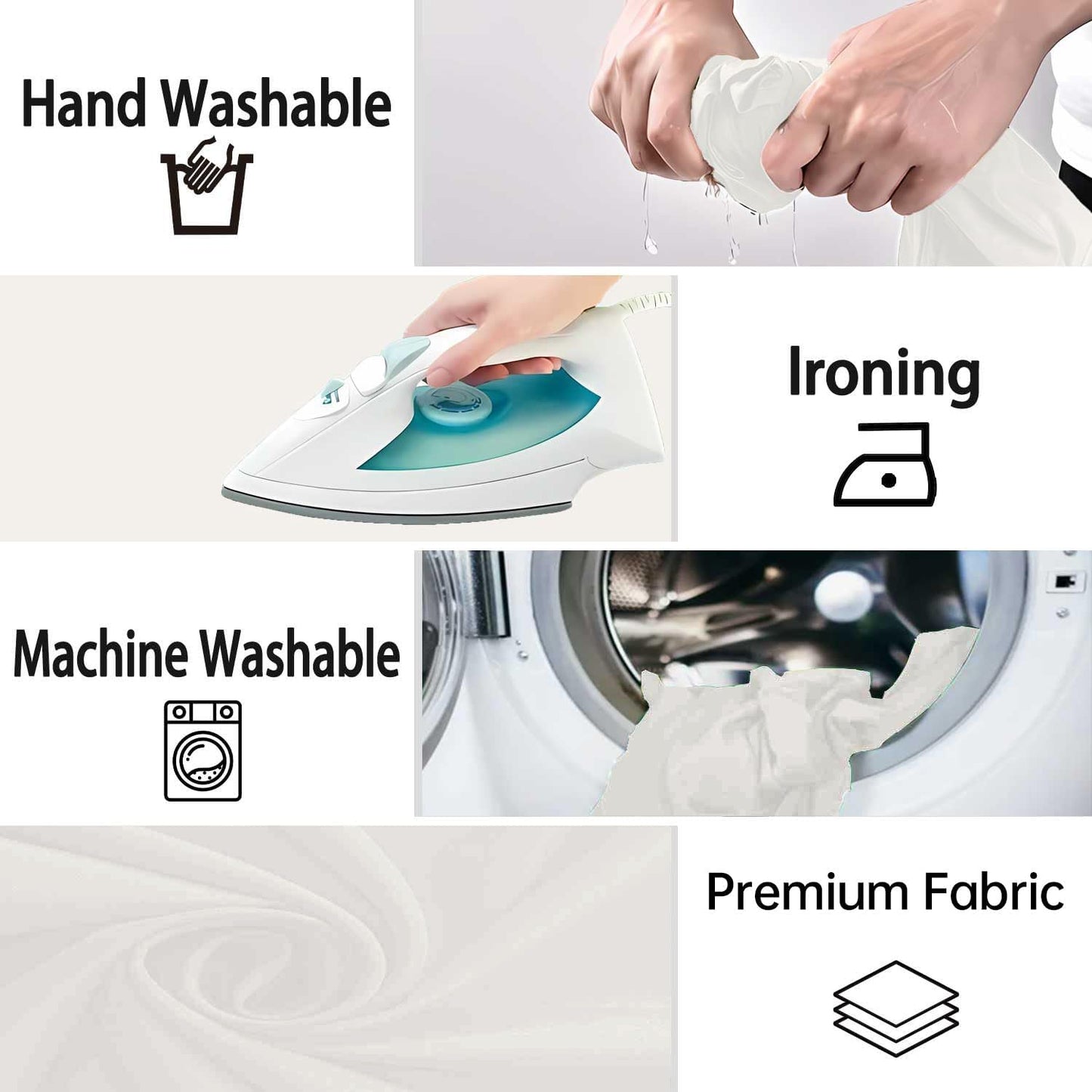 Ivory Photography Backdrop for Photoshoot, Photo Backdrop Curtain, Perfect Ivory Backdrops for Party Portrait Photoshoots Video Studio 8FTx10FT