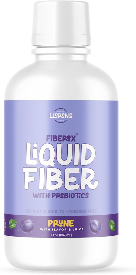 Liquid Fiber 15 Grams Soluble Fiber, No Sugar, Regularity and Soft Stools - Prune Flavor - 30 FL oz