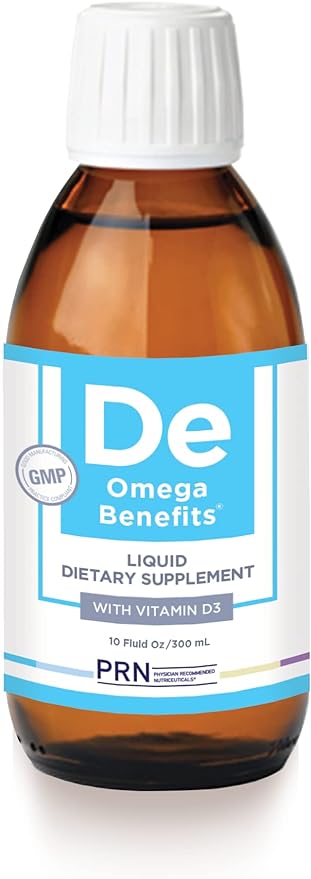 PRN DE Omega Benefits Liquid - Advanced Support for Eye Dryness - 2240mg of EPA & DHA Supplement in Re-esterfied Triglyceride Form or RTG - Promote Healthy Eyes with Omega-3 Fish Oil - 60 Day Supply