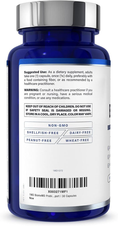 1MD Nutrition BiomeMD Probiotics for Women - Daily Prebiotics and Probiotics for Women - More Than 60 Billion CFUs, 15 Strains - Womens Probiotic to Support Urinary & Vaginal Health - 30 Capsules