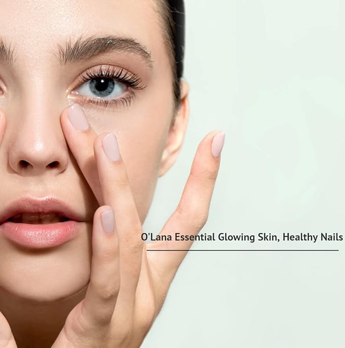 Hair Lashes Skin Nails Supplement to Promote Full Hair Glowing Skin Lash Enhancement and Strong Nails GMP Certified with Biotin Collagen Niacin Zinc Vitamin A C & D3 60 Capsules O’Lana Essential