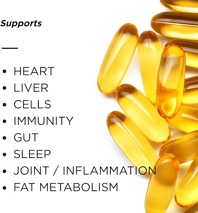 Nordic Pure Fish Roe Oil Complex (60 Fish Oil Capsules) for Brain, Immunity & Vision - Heart Supplement w/EPA, DHA, Vitamin D3, Choline - Fish Oil Omega 3 Supplements