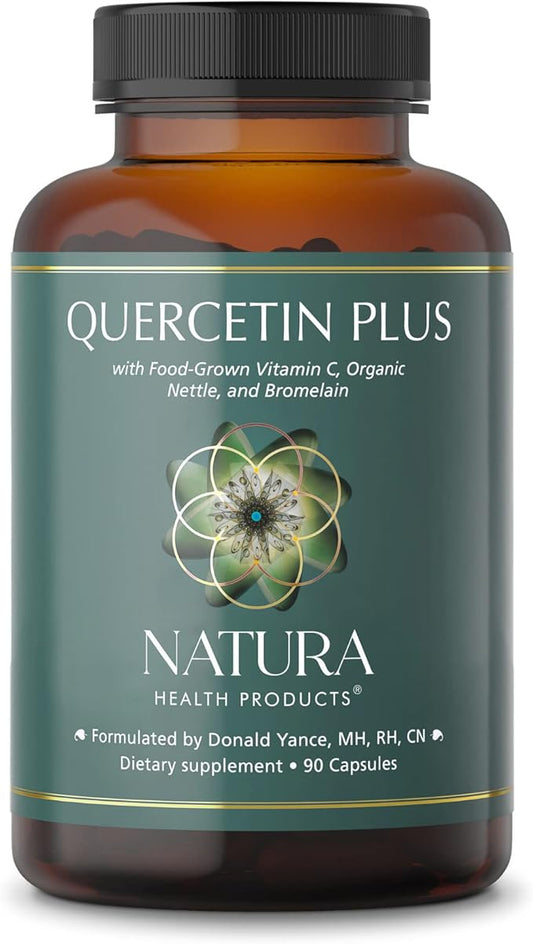 Natura Health Products Quercetin Plus Supplement - Modulates Healthy Immune and histamine Response - Featuring Bromelain, Vitamin C, Nettle Leaf & Quercetin (90 Capsules)