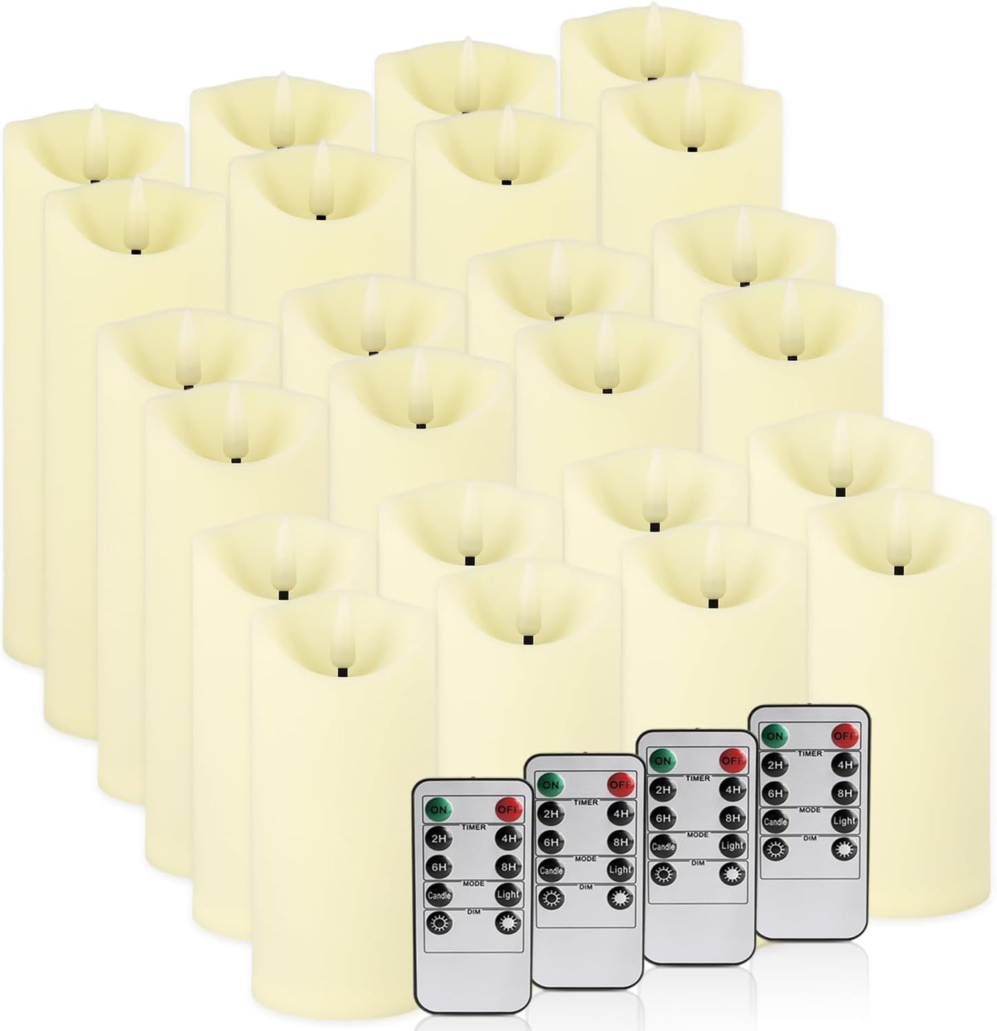 24 Packs of flameless LED Candles with timers and Flashing Battery Operation for Halloween, Christmas and Wedding decoration96 (24pack)