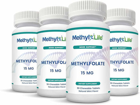 L-Methylfolate 15mg – L Methyl folate Supplement for Women & Men, Premium Cerebrofolate Formula (5-MTHF) – High Bioavailability Active Folate | 90 chewable Tablets 3 Months Supply Non-GMO, Gluten-Free