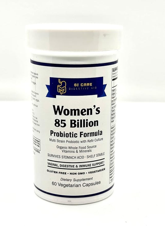 Women's 85 Billion PROBIOTIC Capsule with Prebiotics, Probiotics, Digestive Enzymes, Organic Vitamins & Minerals (4-in-1) Formula