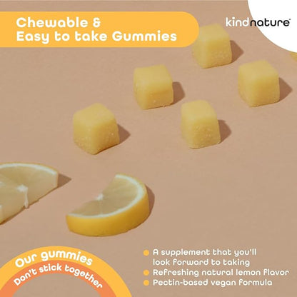 kindnature Vitamin B2 Gummies - Riboflavin 400mg Supplement for Kids & Adults - Non-GMO, Soy & Gluten-Free, Vegan Chewable Gummies (30 Day Supply)