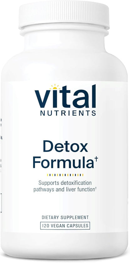 Vital Nutrients Detox Formula | Vegan Liver Detox | Antioxidant Supplement Promotes Liver & Detoxification Support | Gluten, Dairy, Soy Free | Non-GMO | 120 Capsules