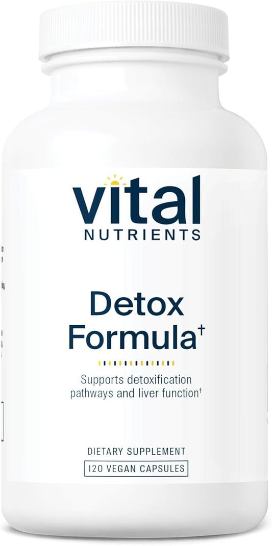Vital Nutrients Detox Formula | Vegan Liver Detox | Antioxidant Supplement Promotes Liver & Detoxification Support | Gluten, Dairy, Soy Free | Non-GMO | 120 Capsules