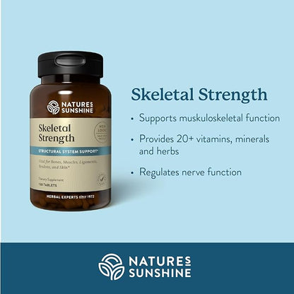 Nature's Sunshine Skeletal Strength, 150 Tablets | Bone Health Supplements for Women and Men with Calcium, Magnesium, Iron, Manganese, and Vitamin D, C, A, and B