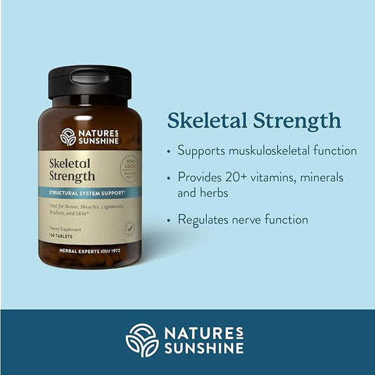 Nature's Sunshine Skeletal Strength, 150 Tablets | Bone Health Supplements for Women and Men with Calcium, Magnesium, Iron, Manganese, and Vitamin D, C, A, and B