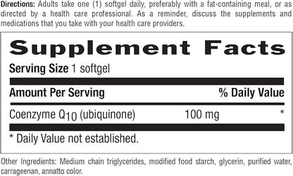 Country Life Simply CoQ10 100mg – Heart Function & Cellular Energy Support Supplement, Pure Coenzyme Q10 for Antioxidant & Cardiovascular Health, Certified Gluten Free & Vegan, 60 Softgels