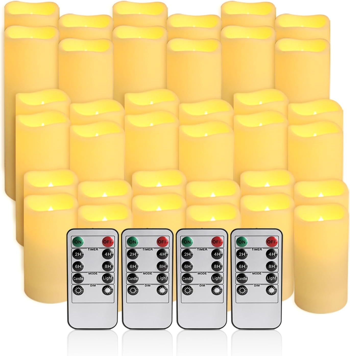 36Pack Flameless LED Candles, Waterproof for Indoor & Outdoor Use, Equipped with 10-Key Remotes & Timer, Ideal for Weddings, Table Decor, Festivals & Home Accents…