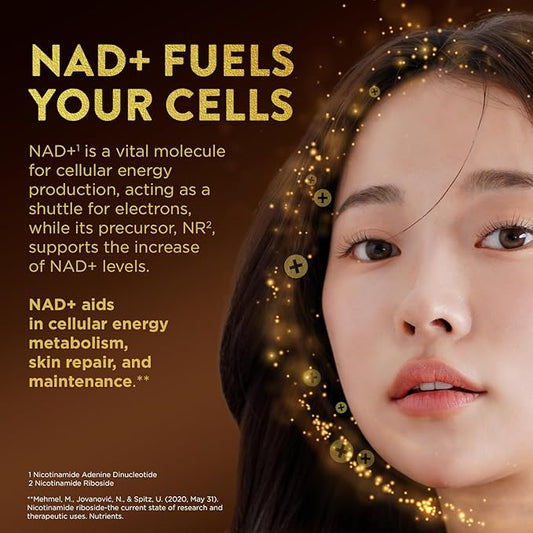 Swisse Plus NAD+ Calm Skin | Clinically Tested NAD+ Supplement | Supports Balanced, Healthy Skin | Anti-Aging Supplement for Women & Men | 30 Capsules