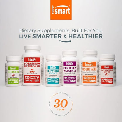 Supersmart - Alkaline Formula Supplement (Advanced Formula) - with Potassium Phosphate, Calcium & Magnesium Citrate - pH Balance | Non-GMO & Gluten Free - 60 Tablets