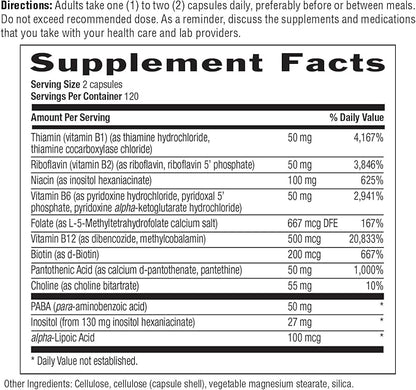 Country Life, Coenzyme B-Complex Vitamin, Support Energy and Metabolism, Daily Supplement, 240 ct