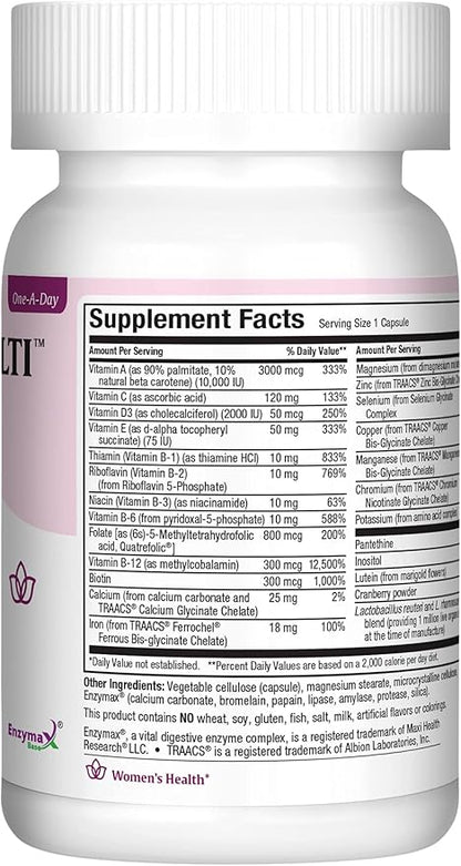 Multivitamin for Women – Essential Womens Multivitamin Supplement with Vitamins A B C D E Calcium Zinc Biotin & More – Daily Multi Vitamins and Multiminerals for Gut Support 90 Capsules