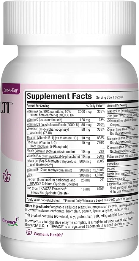 Multivitamin for Women – Essential Womens Multivitamin Supplement with Vitamins A B C D E Calcium Zinc Biotin & More – Daily Multi Vitamins and Multiminerals for Gut Support 90 Capsules