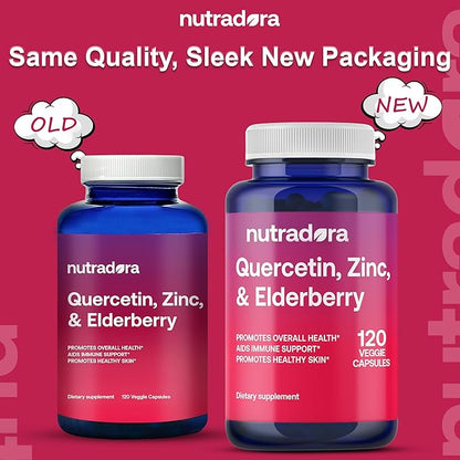 Quercetin 1000mg Veggie Capsules, Non-GMO, Elderberry Zinc Quercetin Supplements Supports Immune, Cardiovascular & Respiratory Health,120 Capsules (Pack of 1)