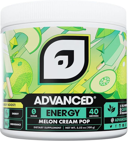 Advanced Energy Boosting Formula with Electrolytes for Hydration - L-Theanine to Combat Jitters Sugar Free & Keto Friendly No Maltodextrin (40 Servings) (Melon Cream Pop)