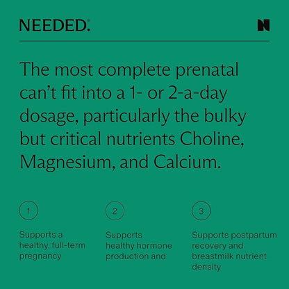 Needed. Multivitamin for Women with 23 Vitamins, Minerals and Antioxidants - Daily Womens Multivitamin - Vitamin B12, B6, D3, Choline, Calcium, Biotin, Magnesium, Folate and More (90 Count)