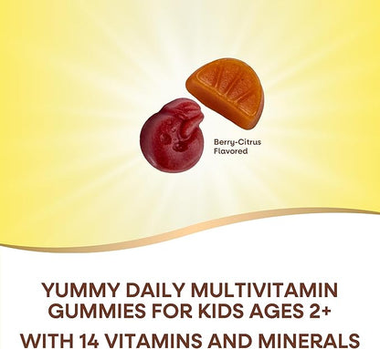 Nature's Way Alive! Kids Zero Sugar Gummy Multivitamins, for Kids Ages 2+, Supports Bone, Eye & Immune Health*, No Sugar Alcohols, Plant-Based Sweeteners, Berry-Citrus Flavored, 60 Gummies