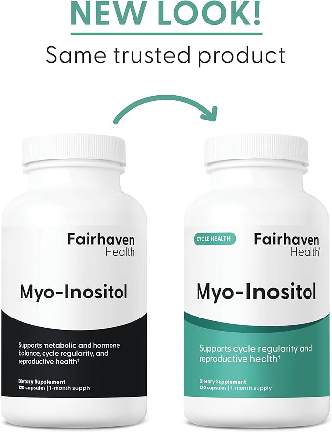 Fairhaven Health Myo-Inositol Supplement for Women and Men | Vitamin B8 2000mg | Vegan Inositol Powder Capsules | Gluten, Dairy and Soy Free | 120 Inositol Capsules