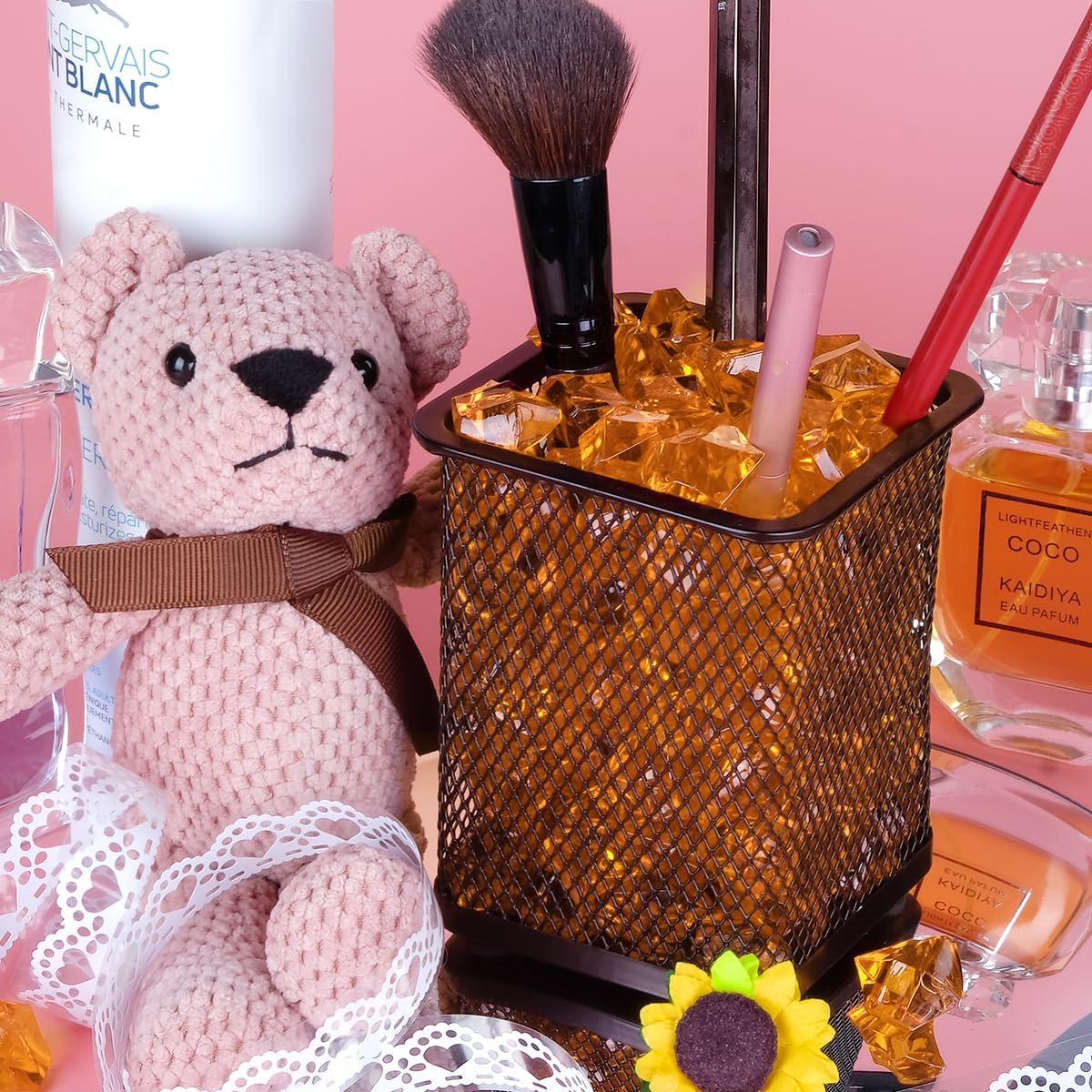 Babenest Acrylic Crushed Ice Rocks, 150 PCS Fake Crystals Plastic Ice Cubes Diamonds Gems for Vase Fillers, Home Decoration, Table Scatter, Event, Wedding, Arts & Crafts (Orange)